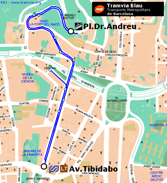 tramvia blau tibidabo Barcellona